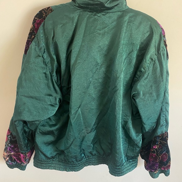 Lavon Vintage 1990’s Teal Windbreaker Jacket Women’s Size Large Grandma Glam‎ - Picture 4 of 4